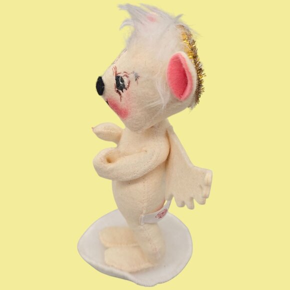 Annalee Mobilitee Dolls Vintage Angel Bear Figurine With Halo & Wings 7.5" - Picture 3 of 8